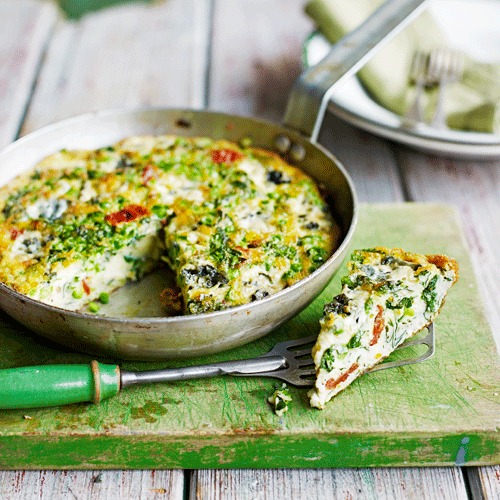 Frittata met broccoli & erwten