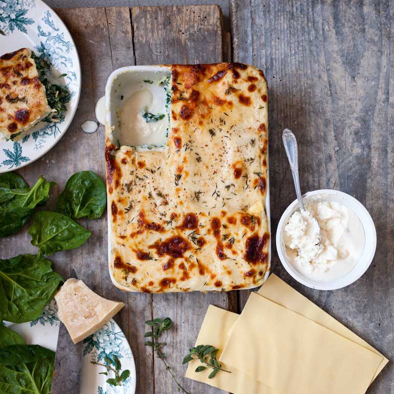 Lasagne met spinazie & ricotta