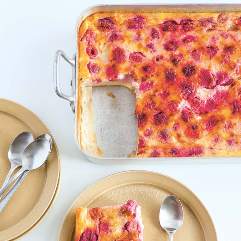 Clafoutis met frambozen