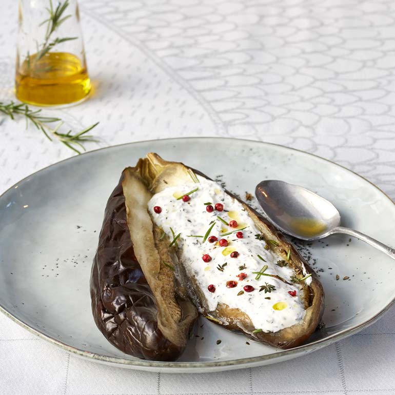 ​Aubergine met tijmkaas