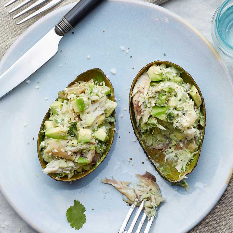 Avocado-makreel salade