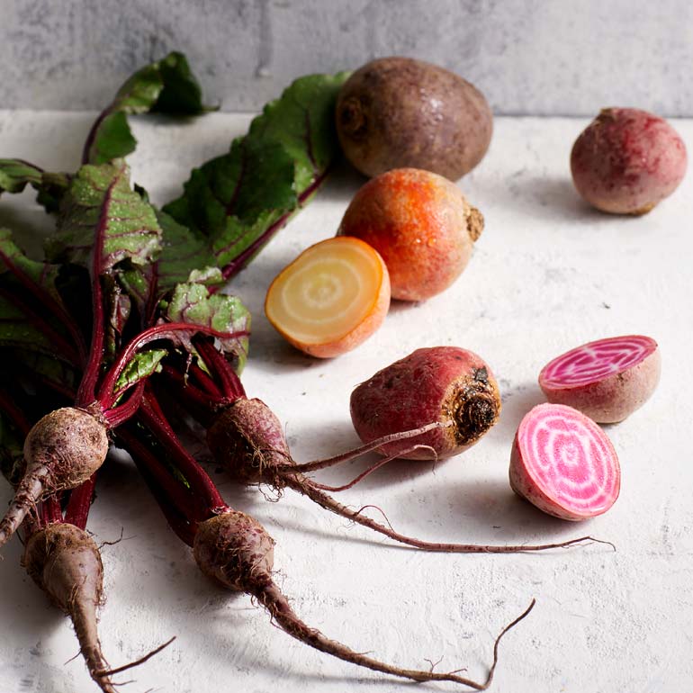 Bietensalade met geitenkaas en hazelnoten