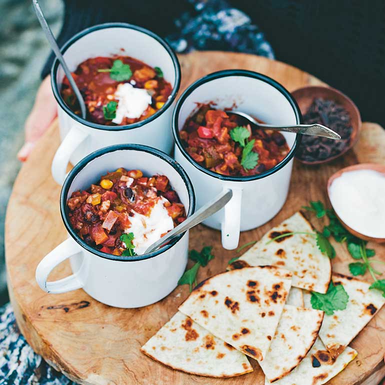 Chocolade-bonenchili met walnoten