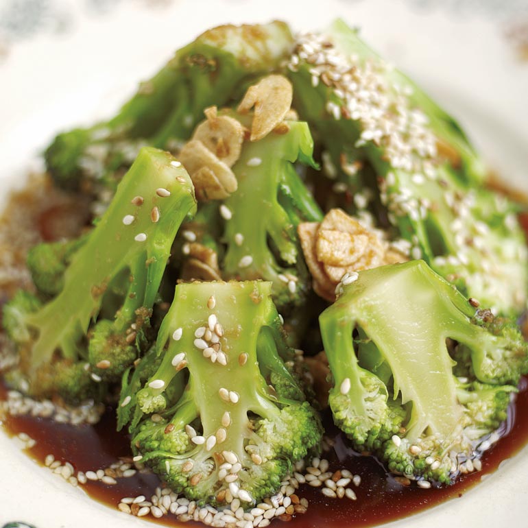 Broccoli met soja en gember