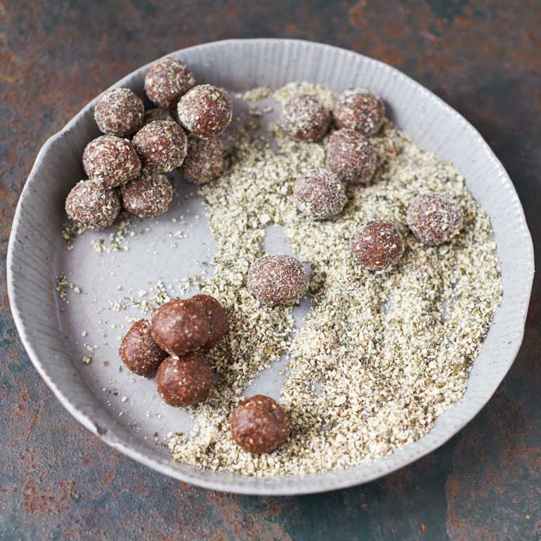 Chocoballen met dadels & noten