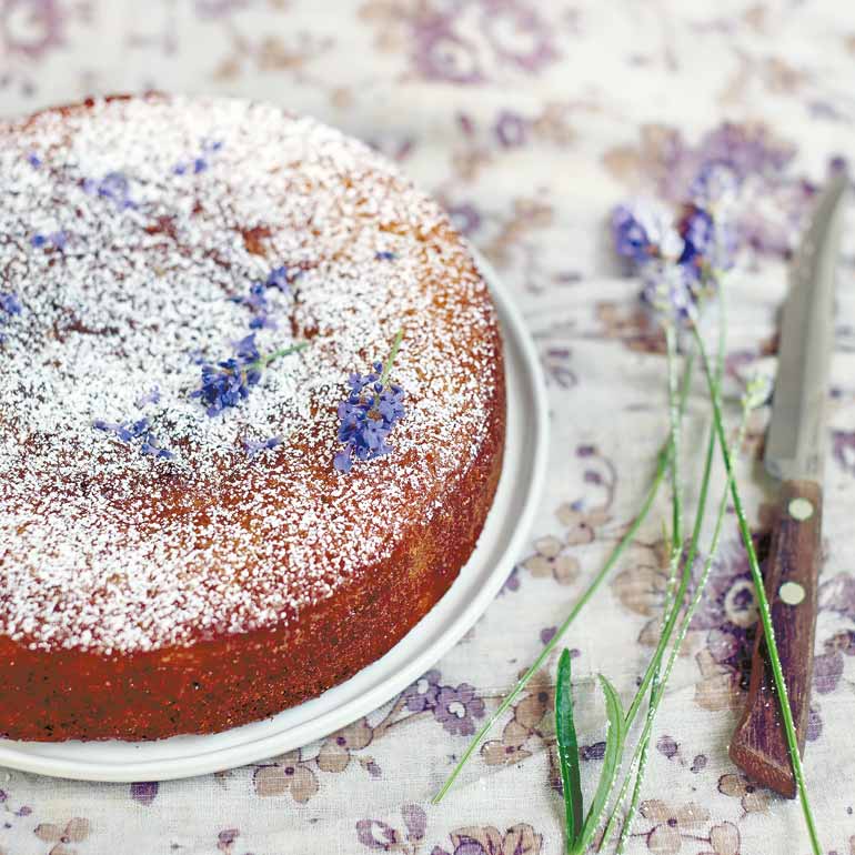 Citroentaart met lavendel