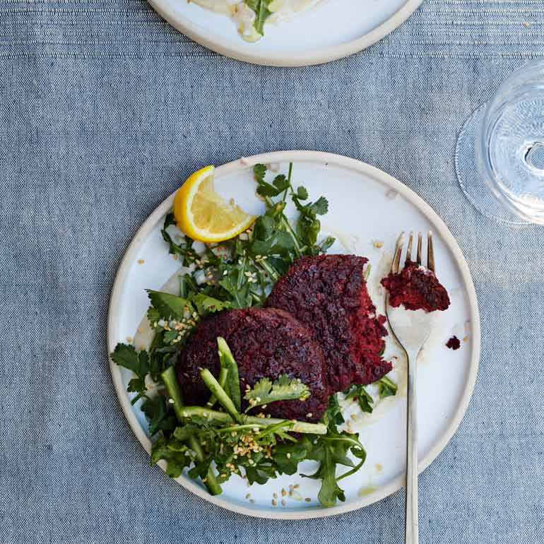 Falafelburgers met bietjes