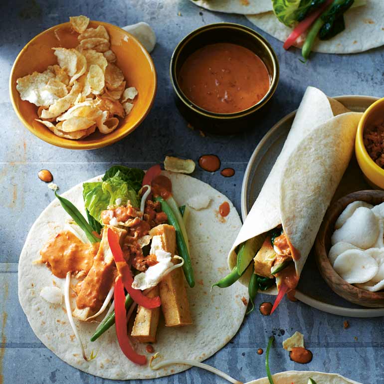 Gado-gado wraps