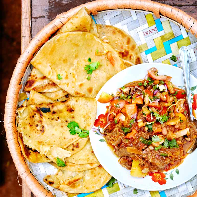 ‘Geit in koffie’ met chapati