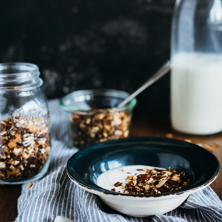 Chocolade granola met boekweit