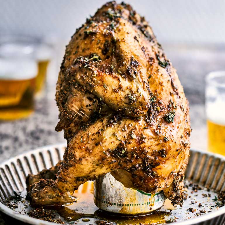 Beer can chicken