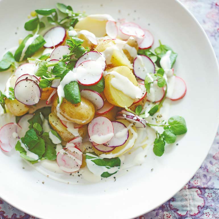 Kriel-aardappeltjes met waterkers