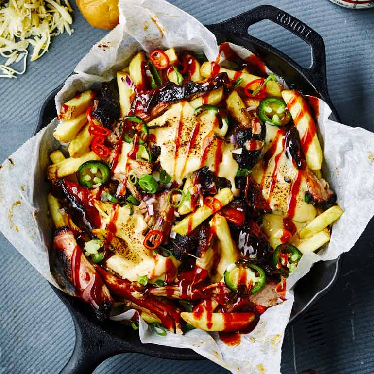 Loaded fries met pulled pork