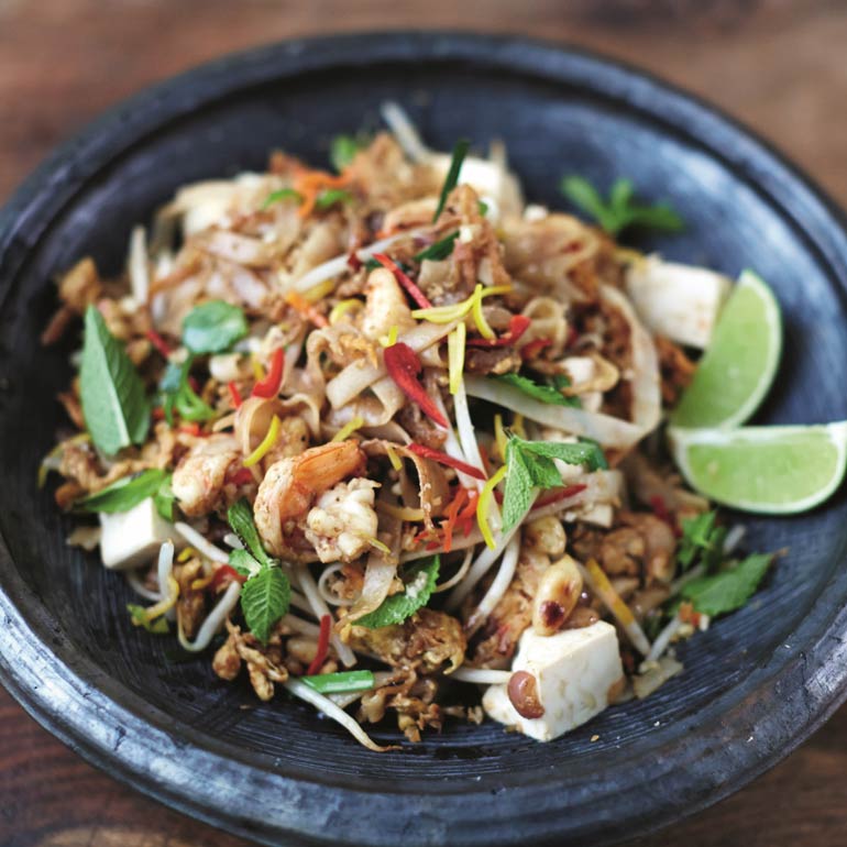 Pad Thai met garnalen & tofu