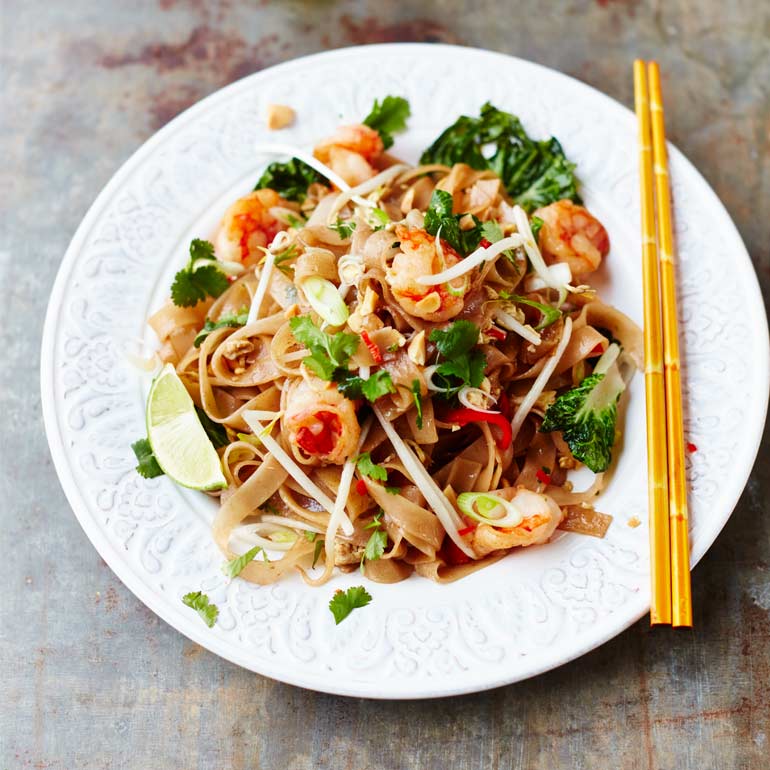 Pad Thai met garnalen