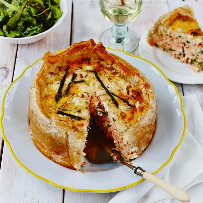 Quiche met zalm