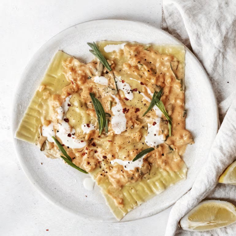 Ravioli met ricotta & citroen