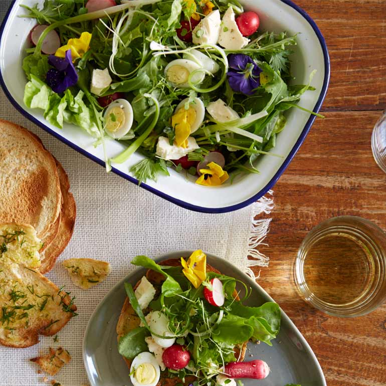 Hollandse salade met dille-pita