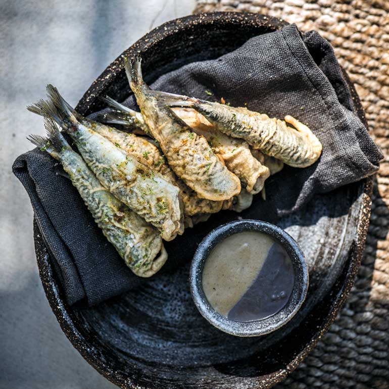 Tempura van sardines