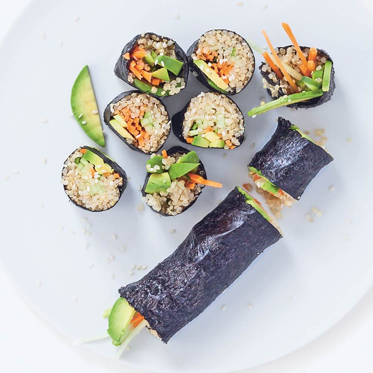 Sushi met quinoa