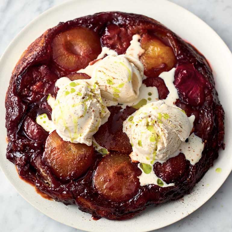 Tarte tatin van pruimen