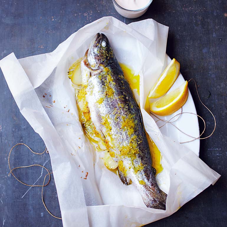 Forel in een pakketje