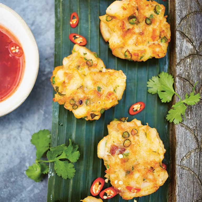 Thaise viskoekjes met sweetchili-saus