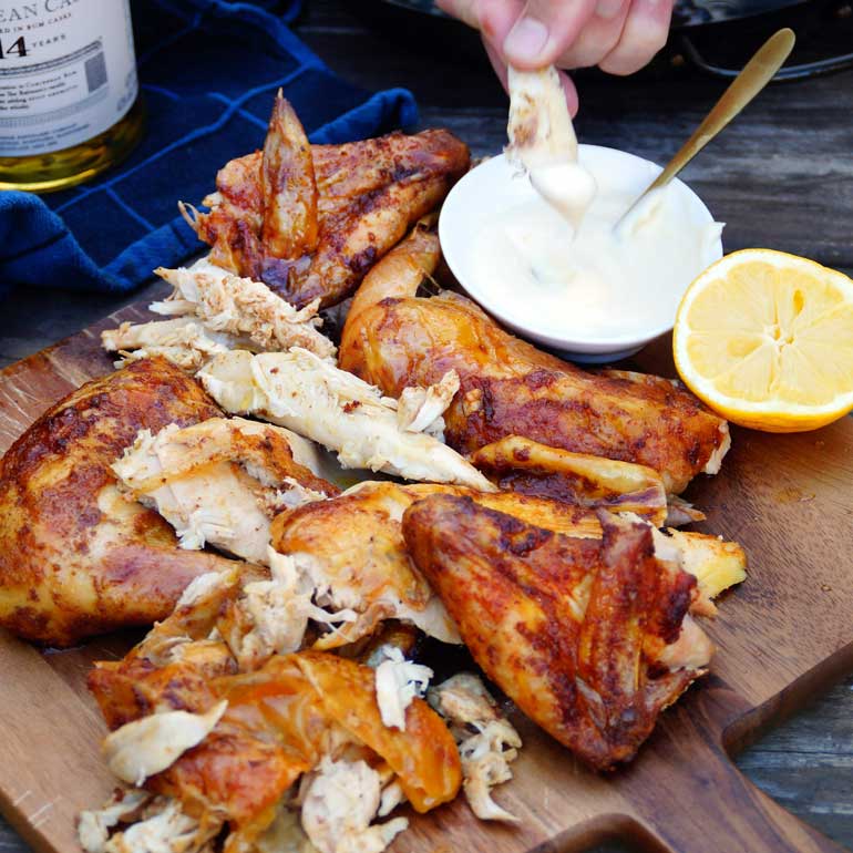 Whisky can chicken