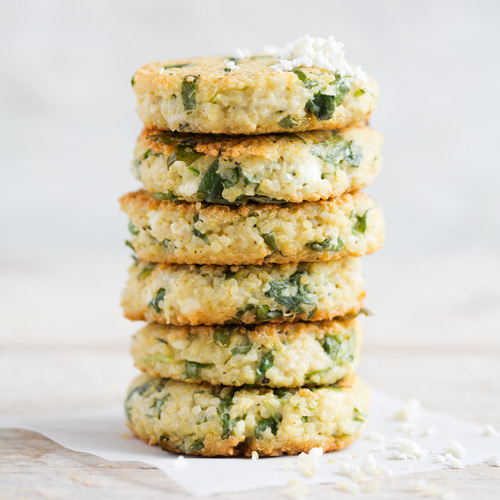 Koekjes van quinoa & bloemkool