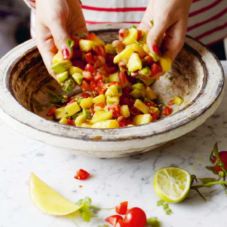 Mango-avocadosalsa