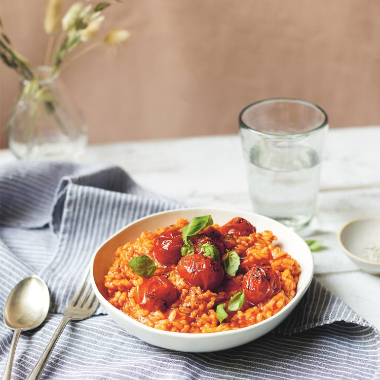 Risotto met geroosterde cherrytomaten