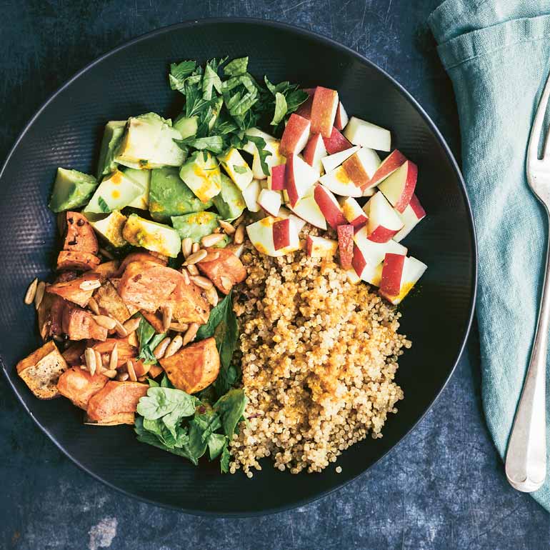 Saladebowl met zoete aardappel