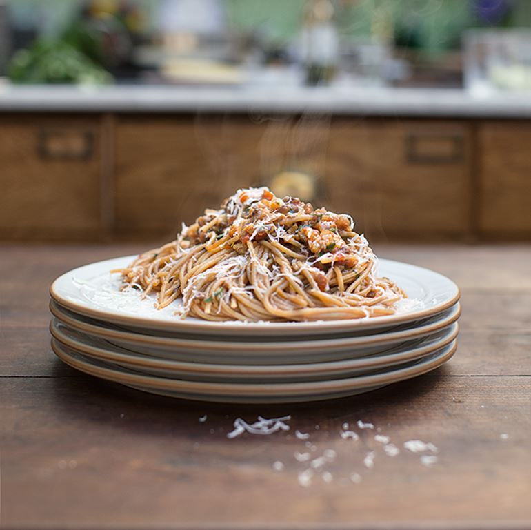 Vega Bolognese met linzen & groente