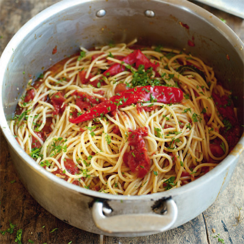 Spaghetti all ‘arrabiata met wodka