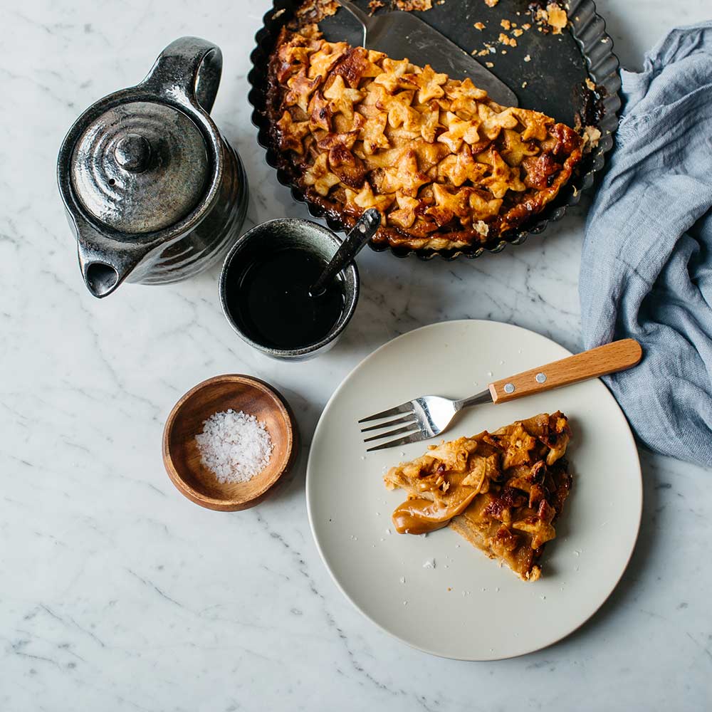 Appeltaart met zoute karamel