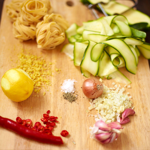 Tagliatelle met courgette & citroen