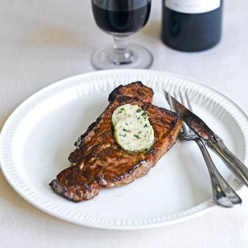 Entrecote met ansjovisboter