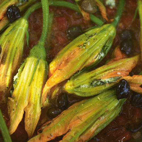 Gevulde courgettebloemen