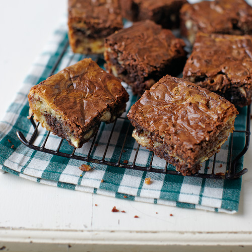 Dubbele chocolade-brownies