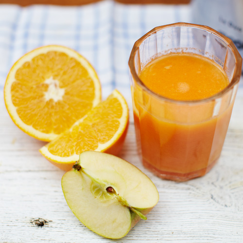 Wortel-sinaasappelsap