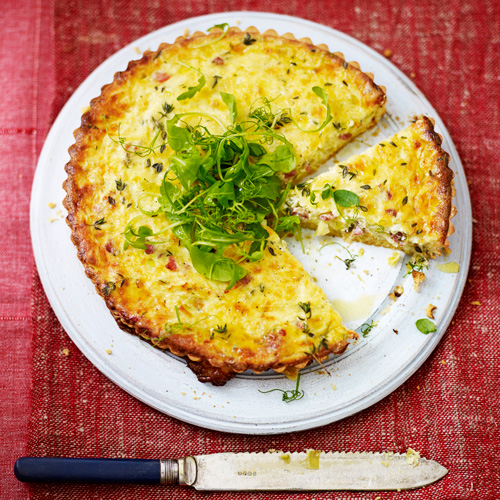 Quiche lorraine met prei & spek