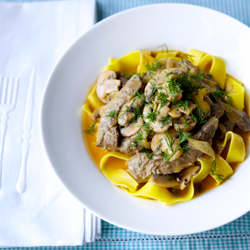 Pasta Boeuf Stroganoff