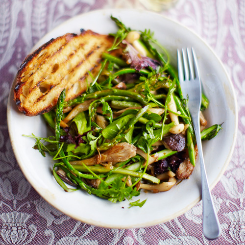 Asperge & padden-stoelensalade