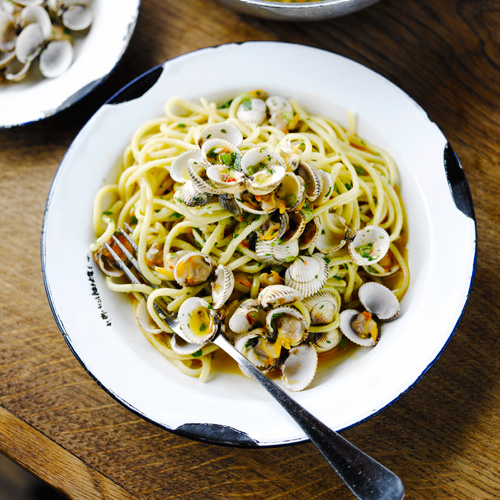 Pasta met kokkels & ansjovis