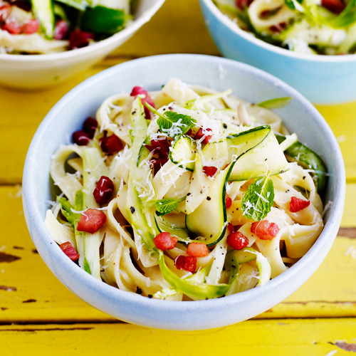 Pasta met lentegroente