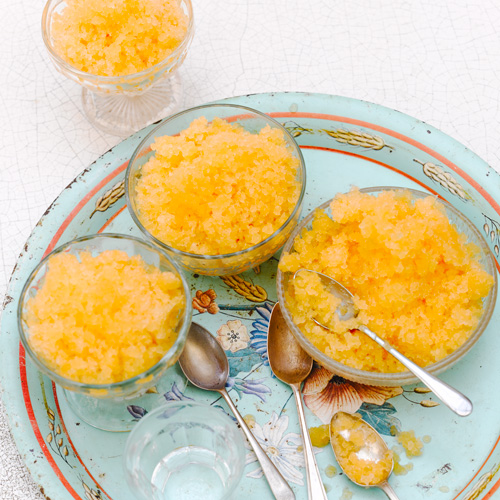 Cantaloupe granita