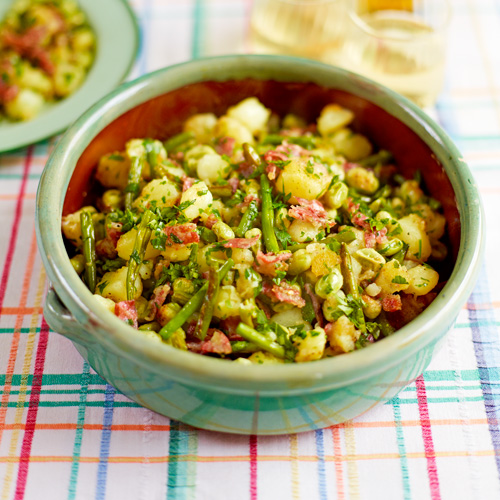 Gebakken aardappels met tofu