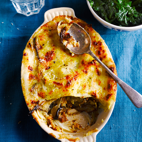 Venkel aubergine lasagne