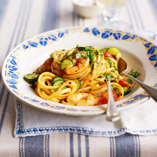 Tagliatelle met garnalen