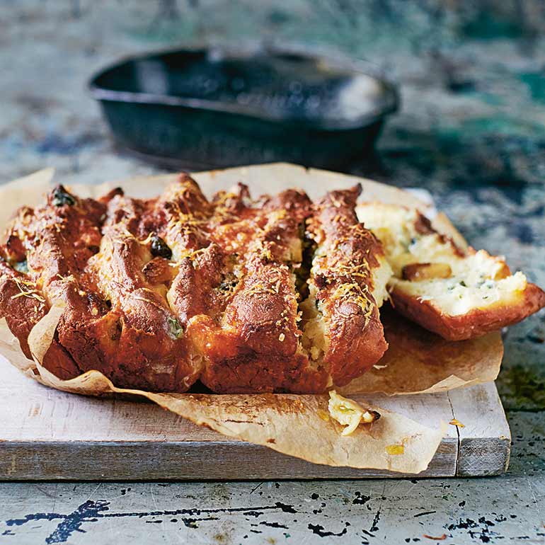 Breekbrood met kaas & knoflook